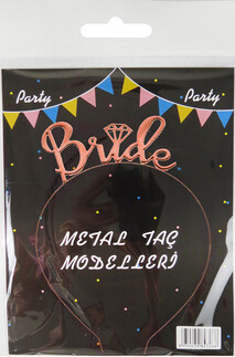 TAÇ METAL BRIDE PIRLANTALI ROSE GOLD PK:1 KL:250 - Thumbnail