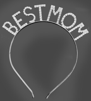 TAÇ METAL TAŞLI BEST MOM GÜMÜŞ PK:1 KL:250 - Thumbnail