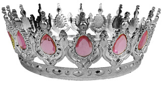 ELITETIME, ACARSÜS, ACAR SÜS, Acar Süs - TAÇ PLASTİK GÜMÜŞ PASTA SÜSÜ TAŞLI PEMBE PK:1